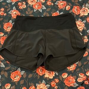 Lululemon Black Speed Up Low-Rise Shorts 4”